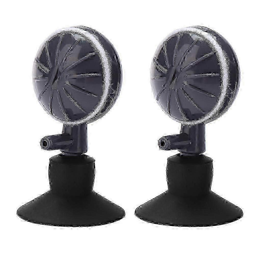 SZW-2 PCS Rotating Air Stone Disc with Suction Cups, Adjustable Bubble Diffuser for Oxygen