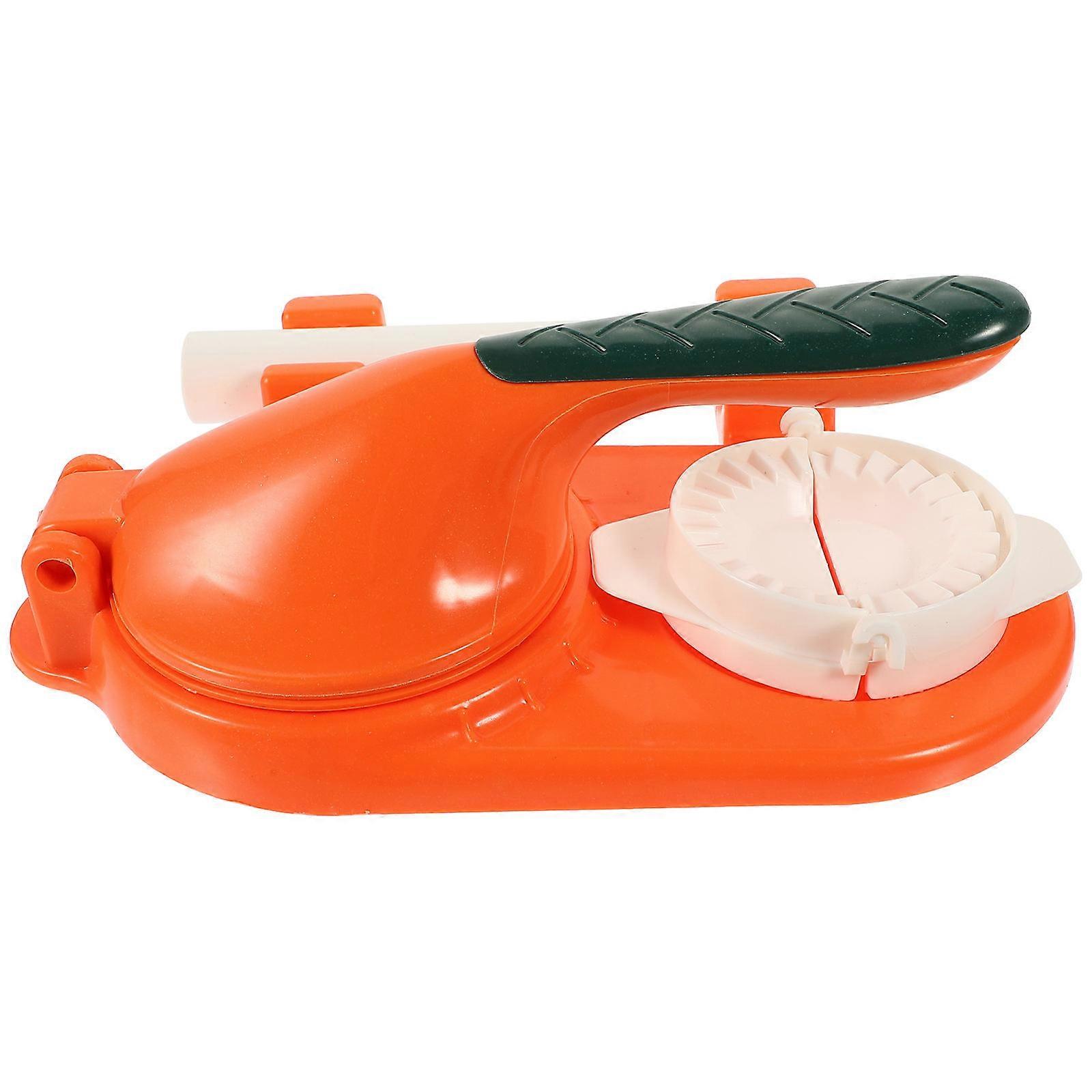 Manual Dumpling Maker Dumpling Press for Home Use 1Set Orange Plastic Tool