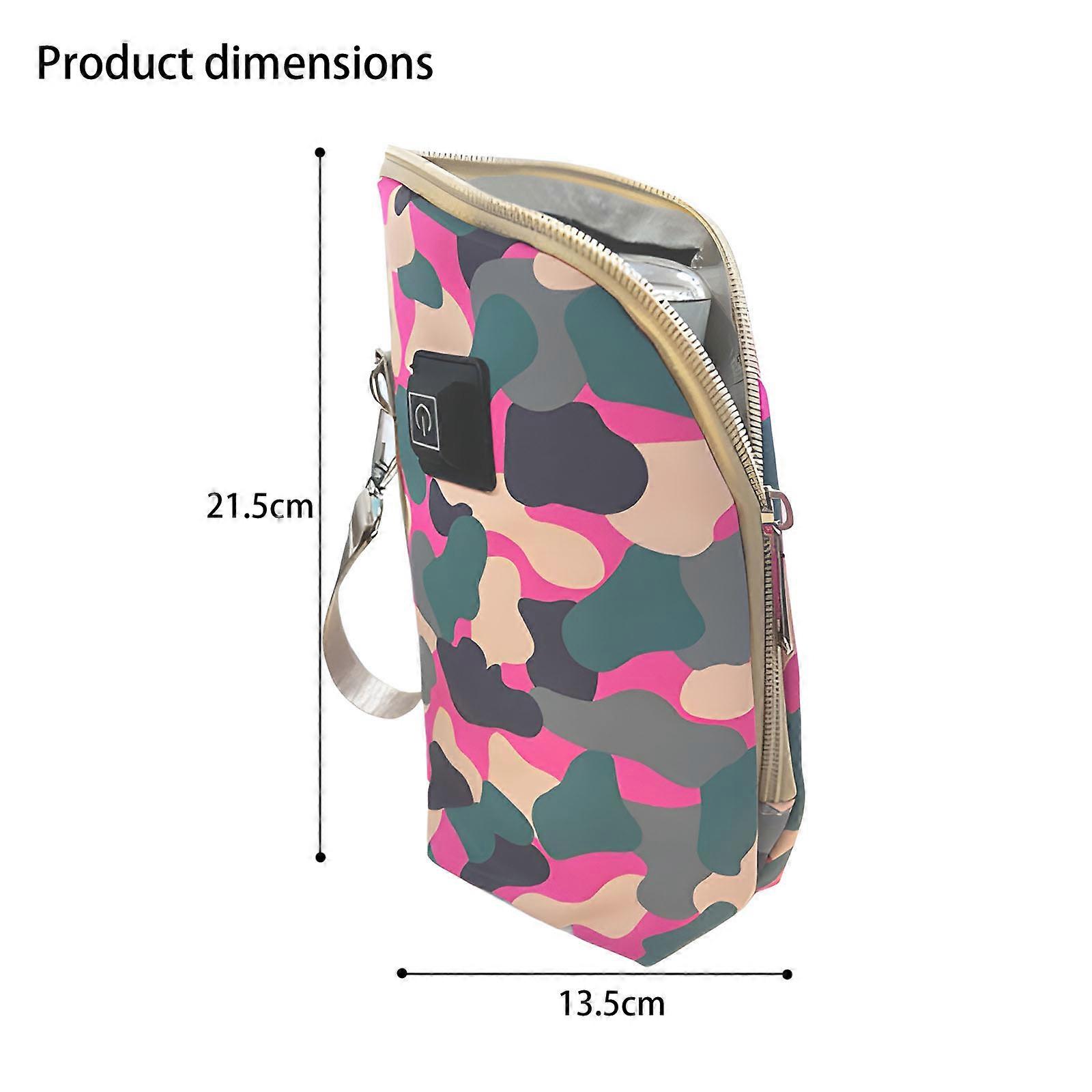 Transportable Tepid Milk Bottle Toastier Bag Electric USB Propelled Plan Safe Feeding  Pink