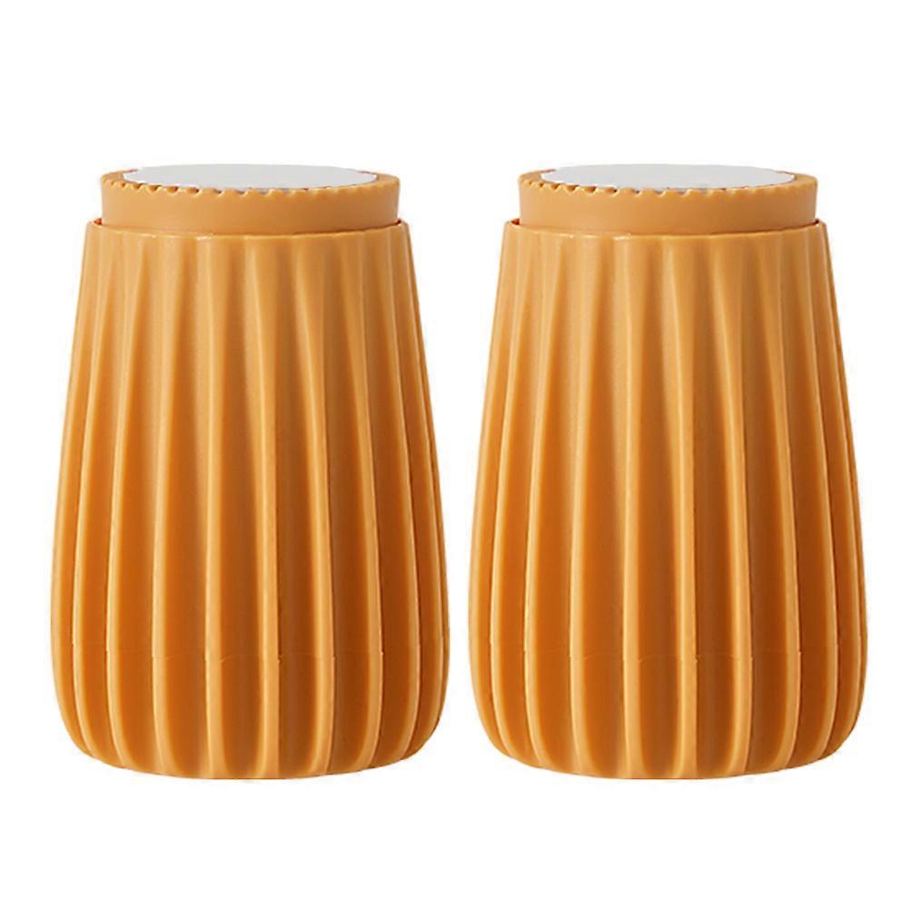 Bettgestell-Kopfteilstopper, 2 Stück, gelb