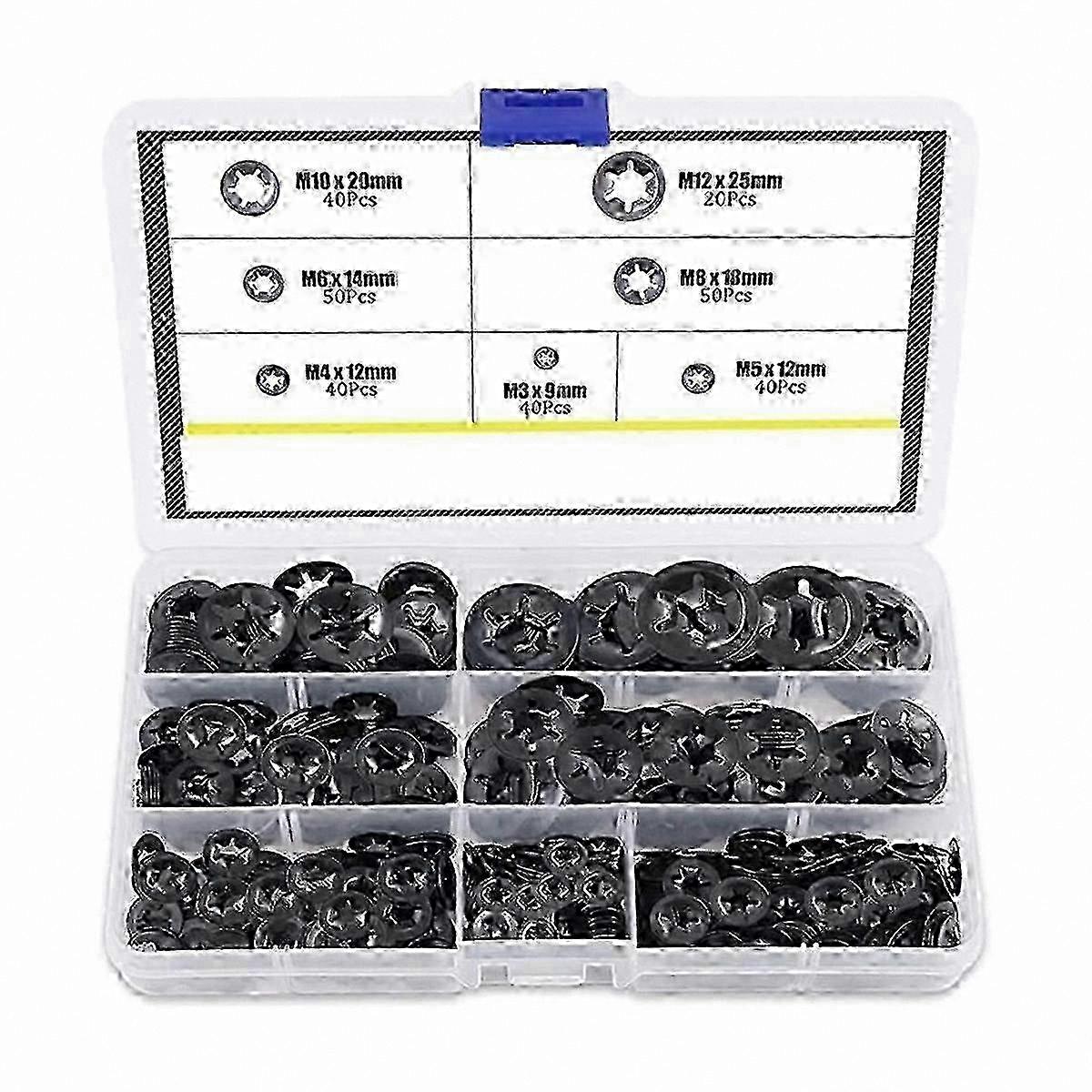 A 280PCS Retaining Ring and Washer Kit for Quick Lock Applications