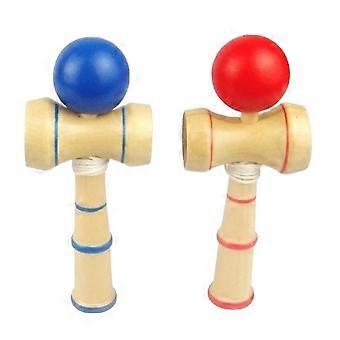 2pcs Kendama Juguete de madera Taza japonesa y juego de juguetes de pelota para niños adultos