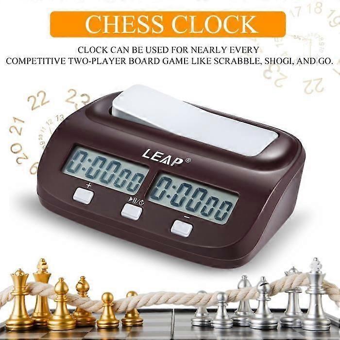 Professional compact digital chess clock counting electronic timer LED displays