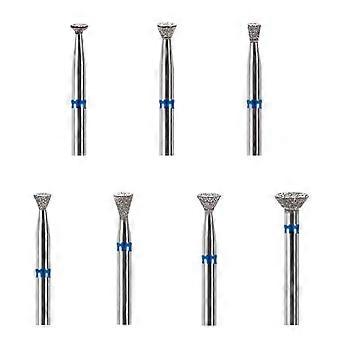 7Pcs Nail Drill Bits Set Assorted Size Heavy Duty Emery Nail Art File Pedicure Manicure Grinder Machine Bits Accessories Replacement Kit