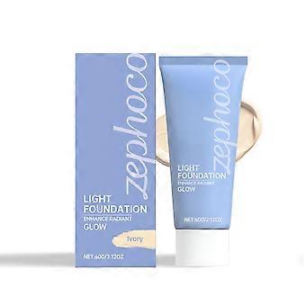 Zephoco Ivory White Makeup Concealing Foundation Moisturizing Clear Natural Cover Spots And Natural Matte Liquid Foundation