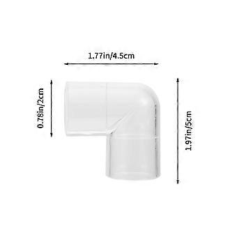 White Fish Tank Elbow Hose Connector for Connecting 10Pcs Plastic Pipes