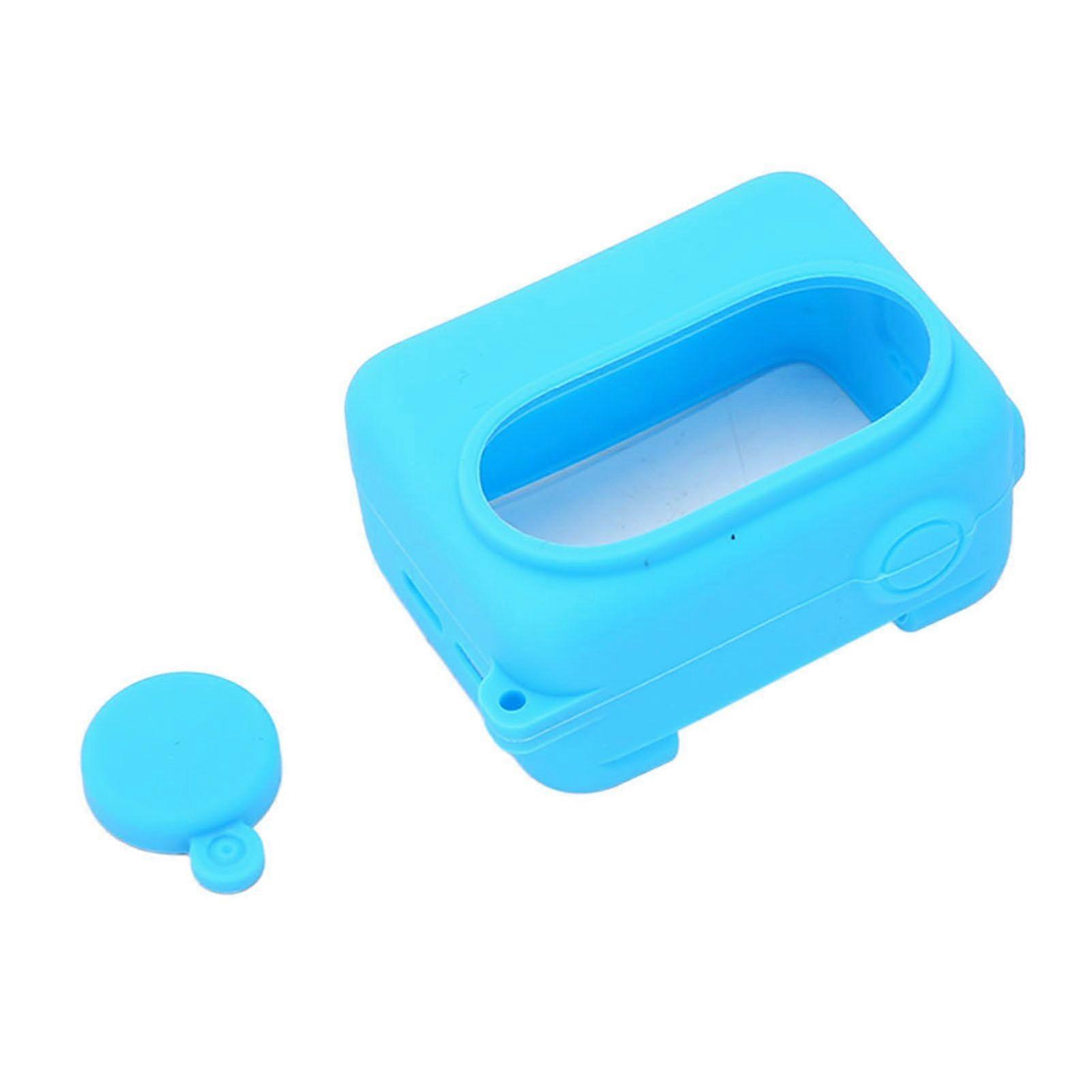 Camera Protective Case Silicone Dust Proof Scratch Resistant Thumb Camera Case Compatible With Insta360 GO3 Blue