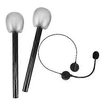 Glitter Kids Pretend Microphone Foam Prop for Stage Performance 1Set