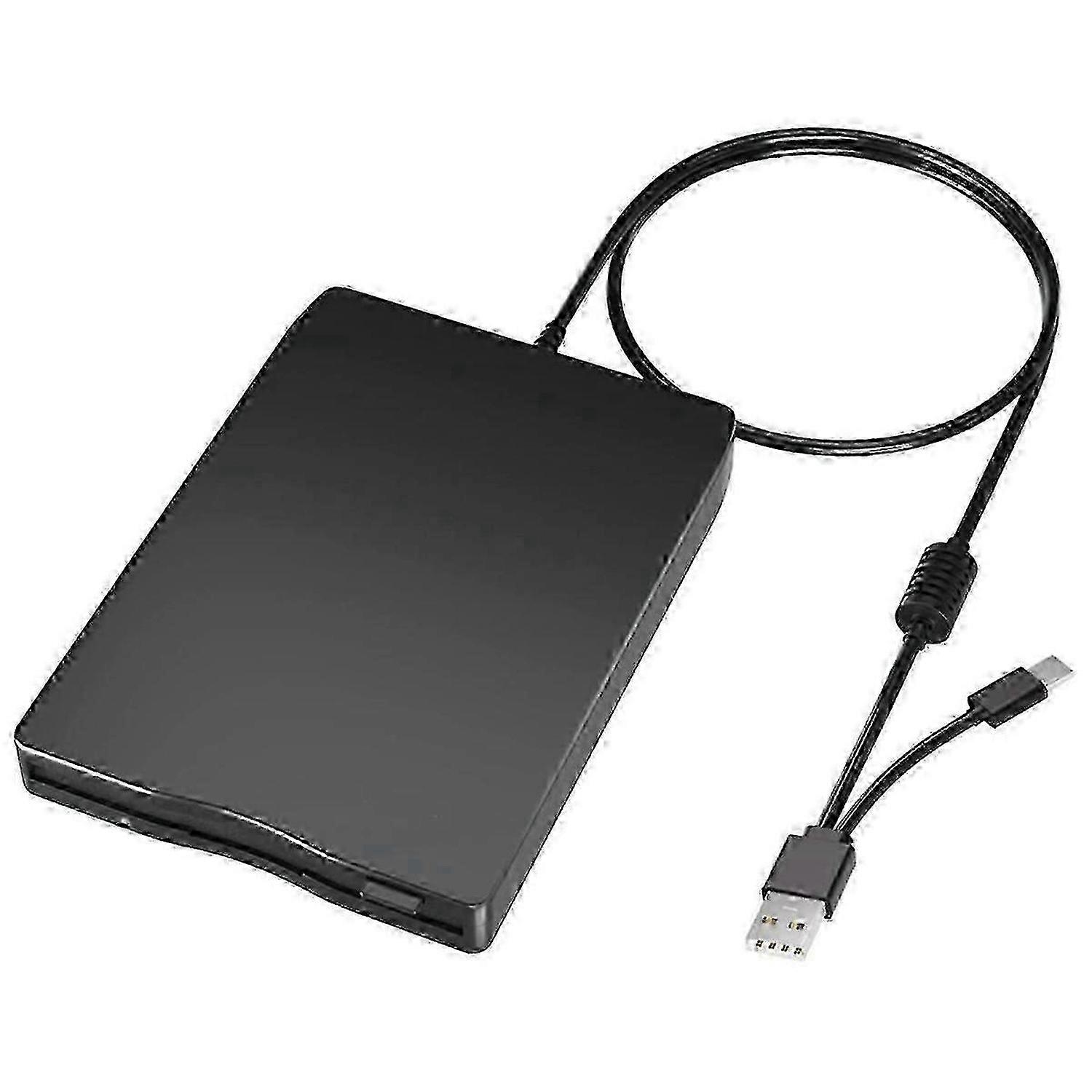 USB-C Floppy Disk Reader - Dual Interface External Drive for Laptops