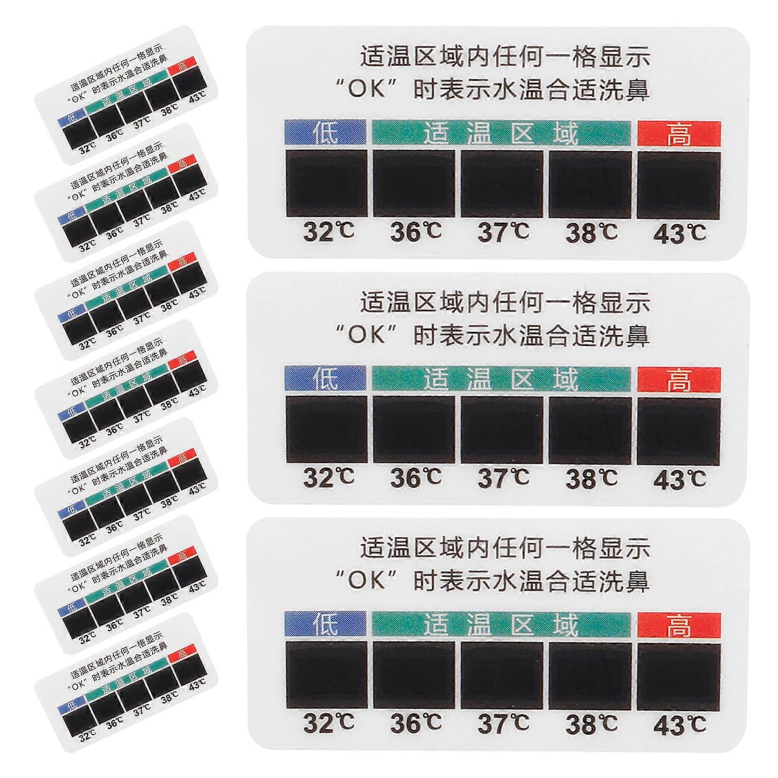 10Pcs Nose Solution Temperature Strips Nose Solution Temperature Stickers Solution Temperature Strips