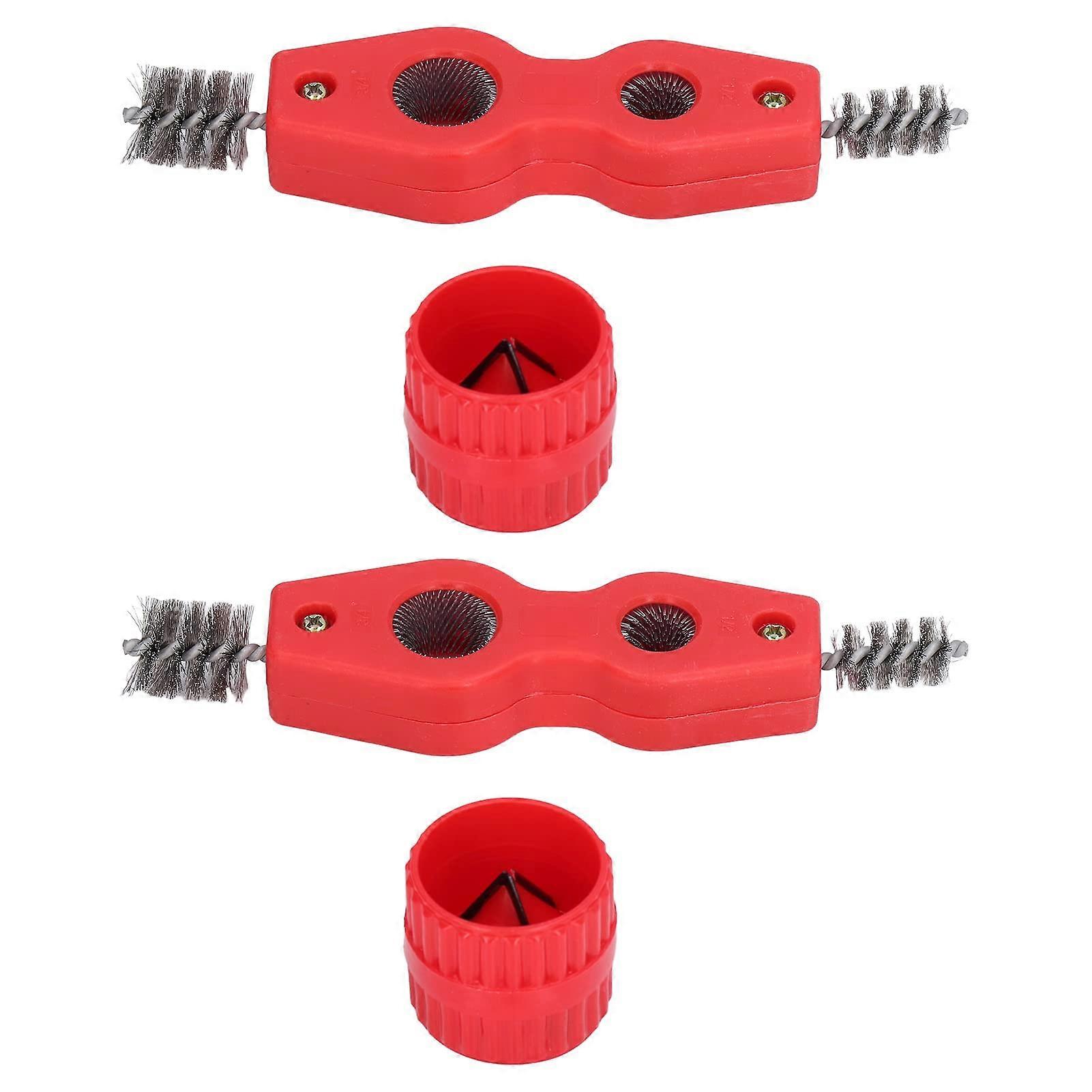 2in1 Copper Pipe Reamer and Deburring Tool Set for Plumbers, Fast Edge Deburring, MultiFunctional