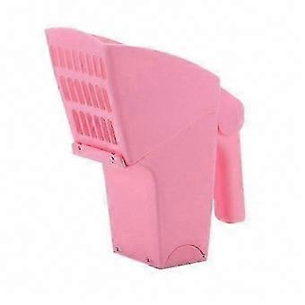 Cat Litter Scooper with Waste Bags, Pink ABS Plastic Sifter System