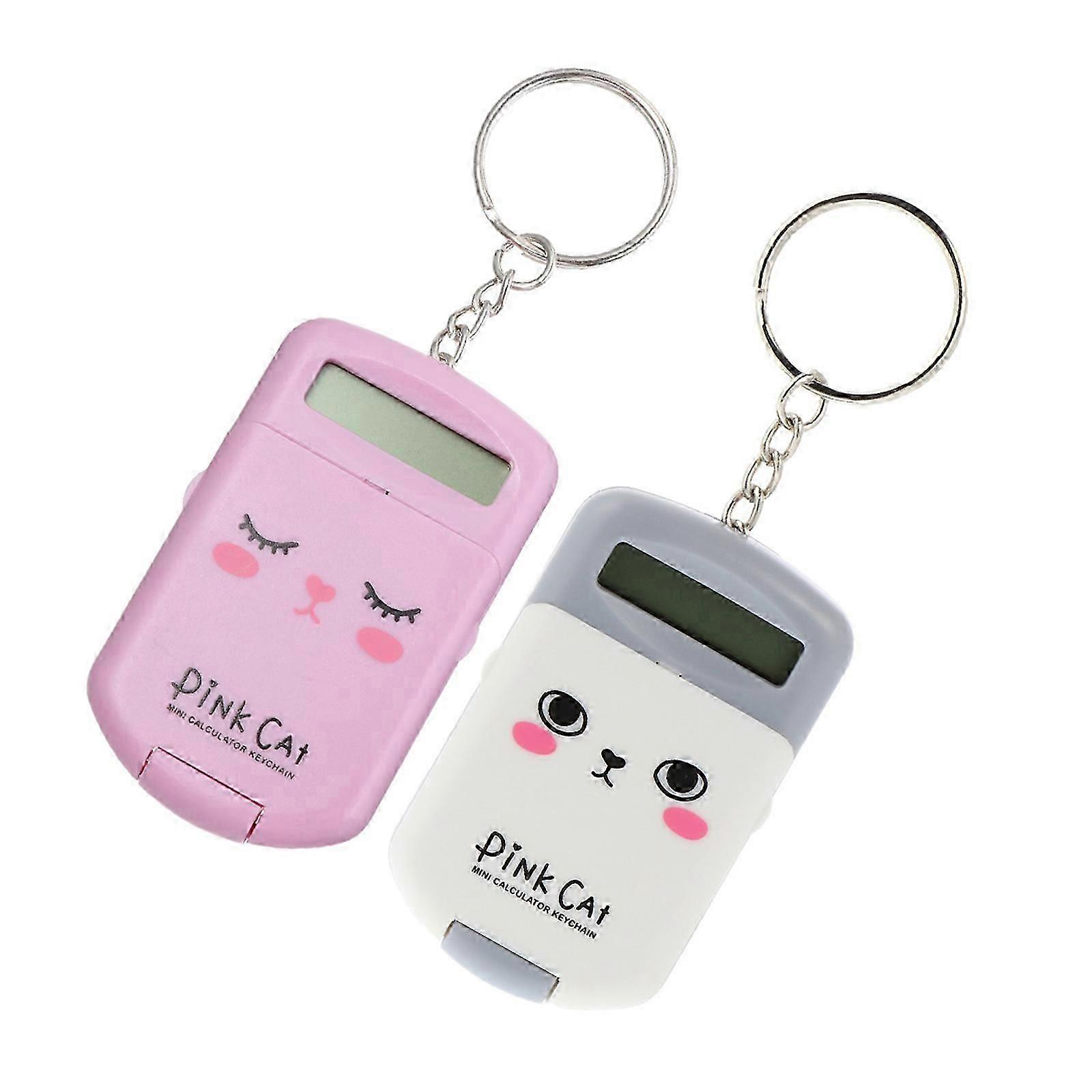 Mini Keyring Calculator for Calculating 6Pcs Lightweight Plastic Material