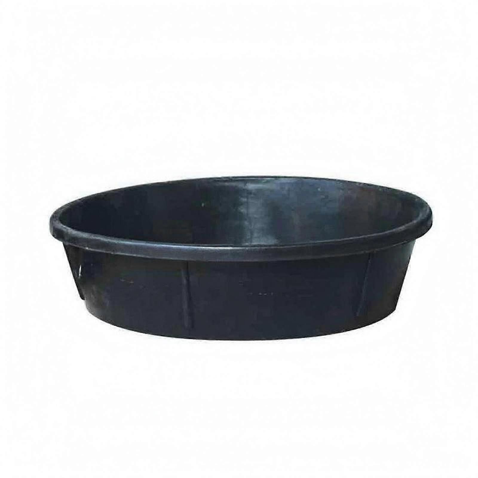 Shallow Rubber Tub Black Utility Container Even