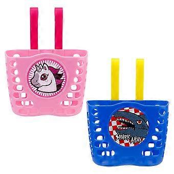 Plastic Basket Kids Bike Front Basket for Bike Storage 2Pcs Detachable Handlebar