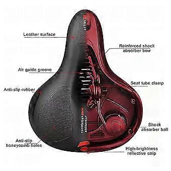 Sporty Gel Bicycle Seat Comfort Wide Big Bum Extra Soft Cruiser Bike Saddle
