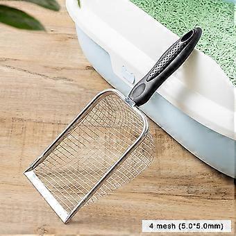 Durable Stainless Steel Litter Scooper - Ergonomic And Easy To Clean For Cats & Dogs, Heavy-Duty & Sleek Design 1Pc
