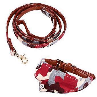 Outdoor Pet Collar Camouflage Pet Pulling Rope for Pets 2Pcs Set