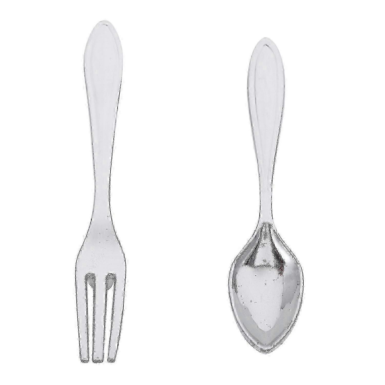 Kitchen Cabinet Drawer Silver Pull Handles Knobs 3 Pcs (Knife Fork Spoon)