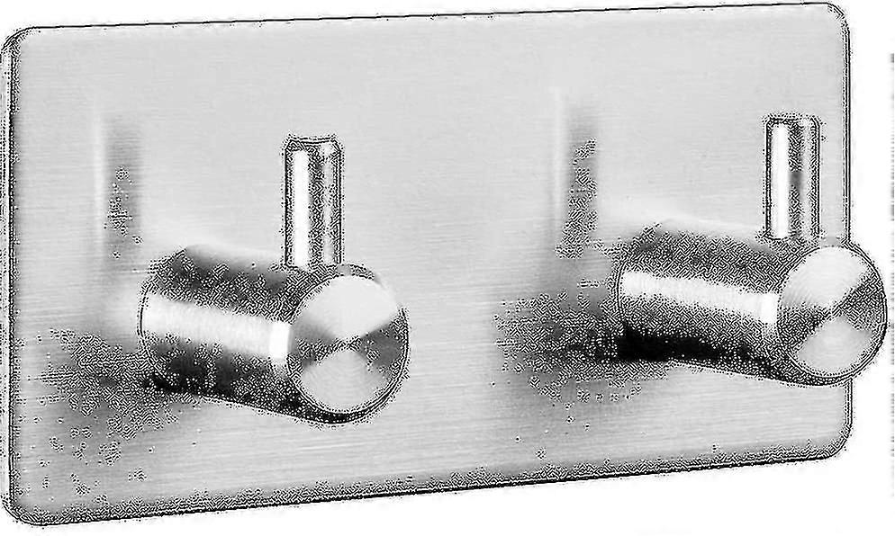 Hole-free Wall-mounted Double Hook For Kitchen And Bathroom