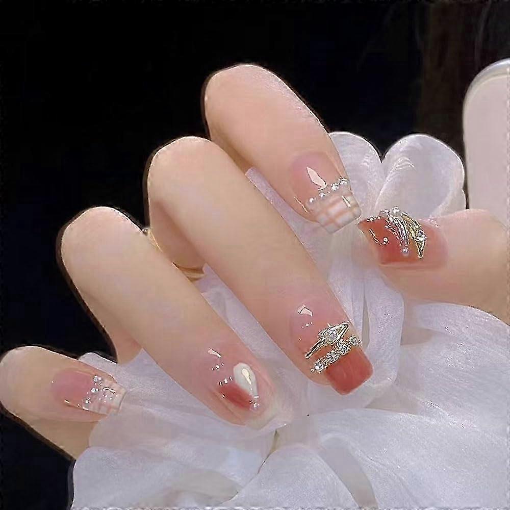 24pcs Nude Acrylic Press On Nails