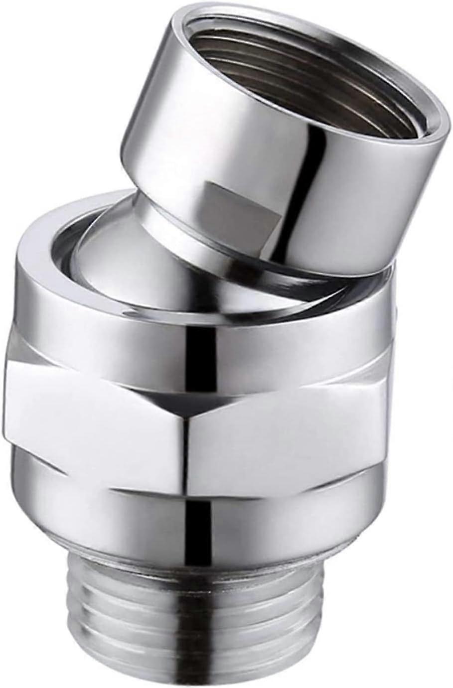 Swivel Ball Joint Adjustable Shower Head Adapter Universal Chrome Brass