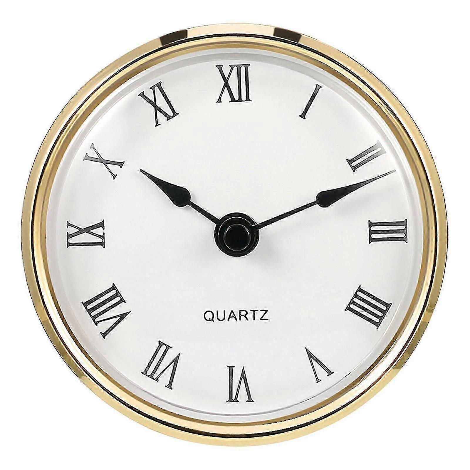 Quartz Clock Insert Movement 80mm Electroplated Plastic Frame for DIY Craft Clock Replacement