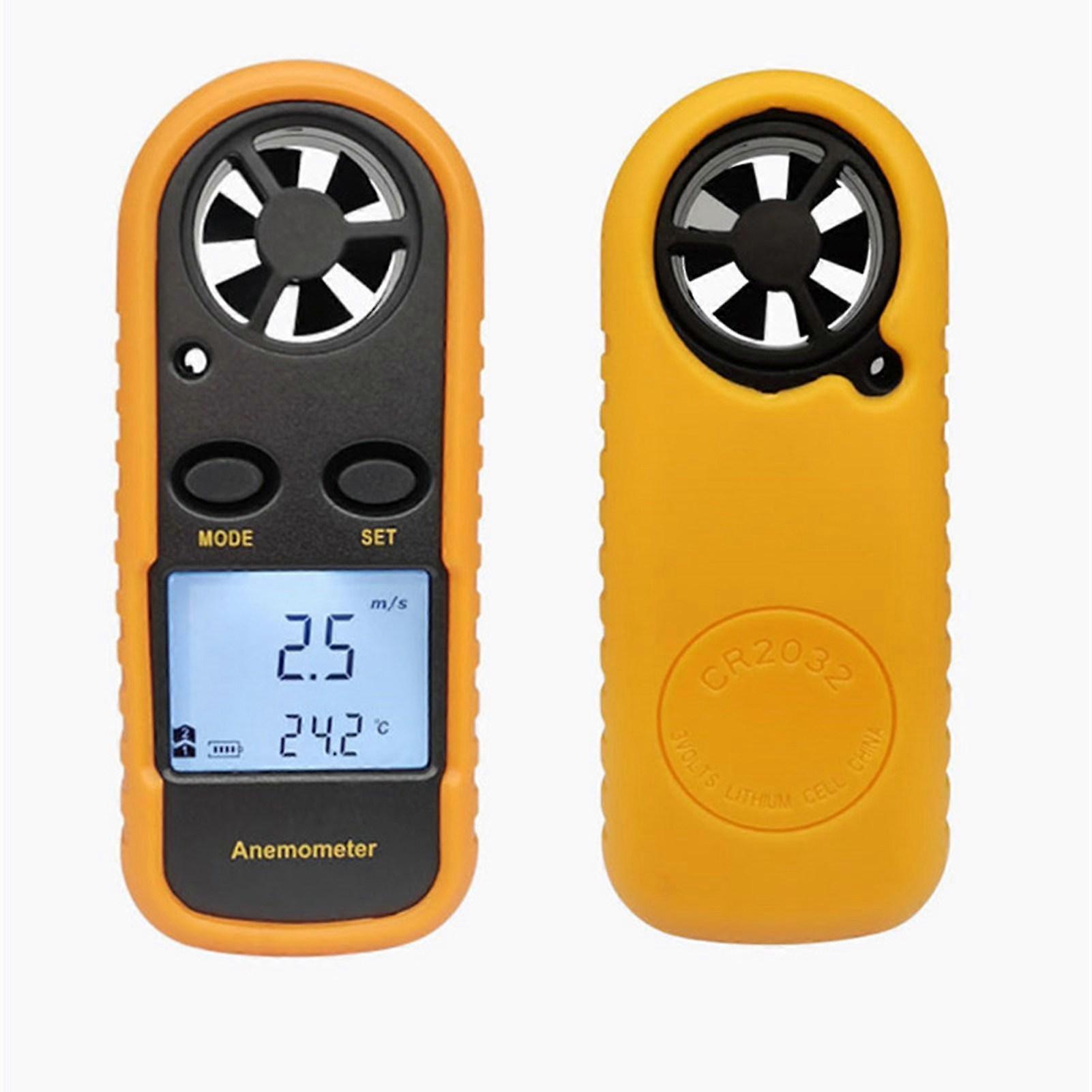 Digital Anemometer Backlit Quick Response Mini Portable Wind Speed Meter English Version