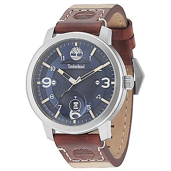 Timberland Pembroke Quartz analoge man horloge met koeienhuid armband 15017JS-03