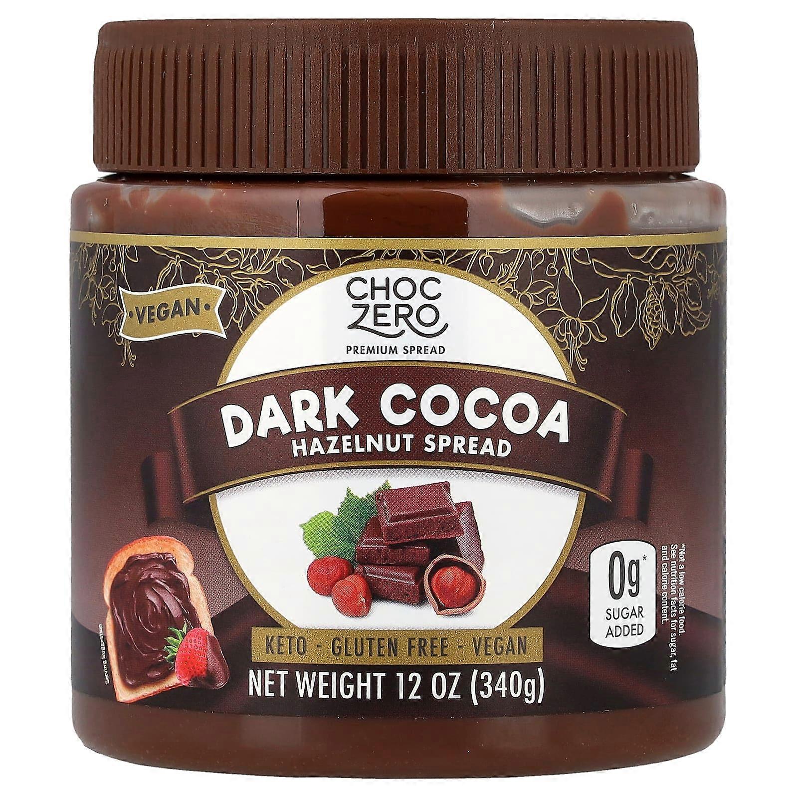 ChocZero, Dark Cocoa Hazelnut Spread, 12 oz (340 g)