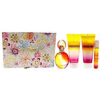 Missoni Missoni By Missoni For Women - 4 Pc Gift Set 1.7oz Edt Spray, 0.3oz Edt Spray, 3.4oz Body Lotion, 3.4oz Bath And Shower Gel