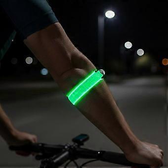 Night Safety Warning LED Wristband for Cycling and Running, Rechargeable and Reflective