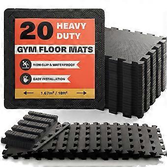 Fitness Floor Protection Mat | Interlocking Anti-Slip Mat for Sports Training.