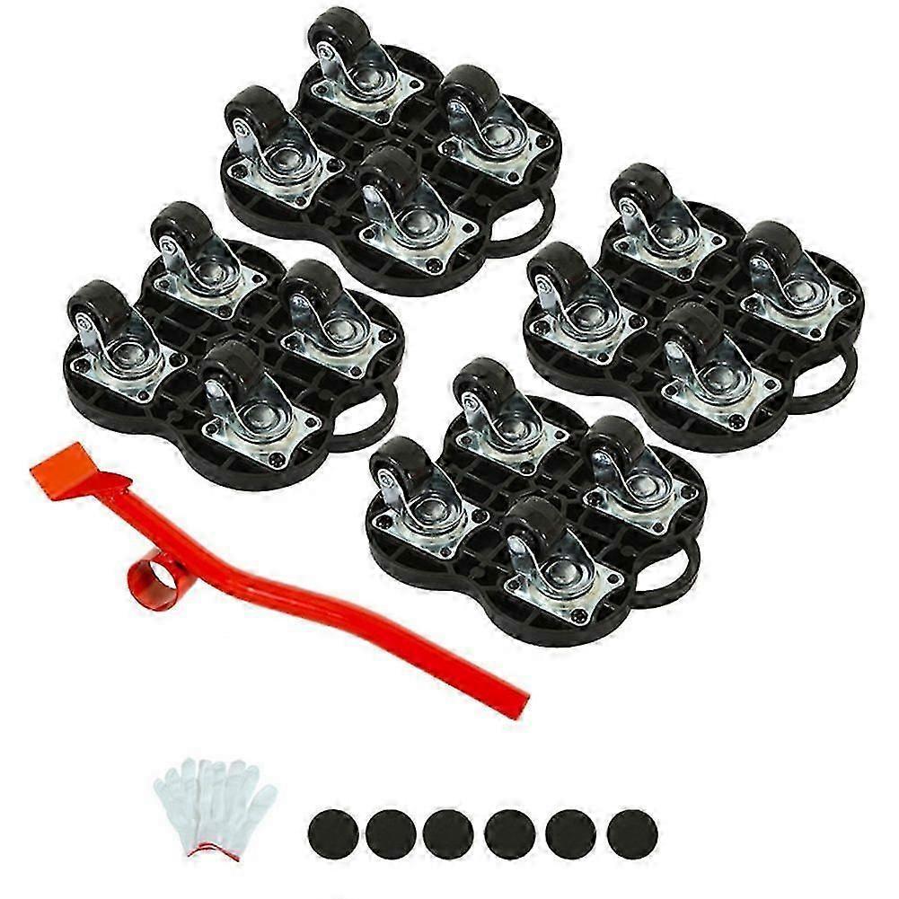 Locking Rubber-Wheel Steel Casters