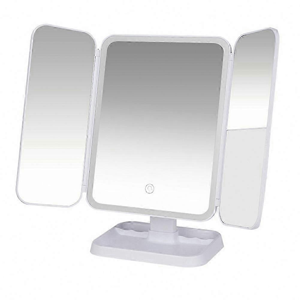 Adjustable Tri-Fold LED Mirror with Fill Light