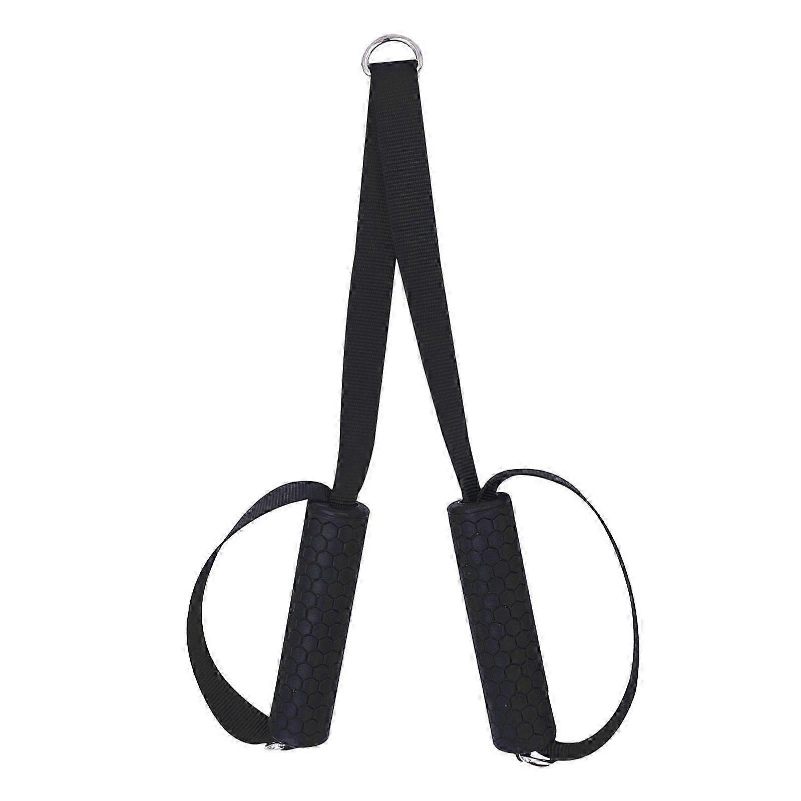 Tricep Bicep Strap Exercise Bands Cable Machine Overhead Pull Back Attachment for Push Downs Tricep Rope Pull Down Pulldown Rope-brnv