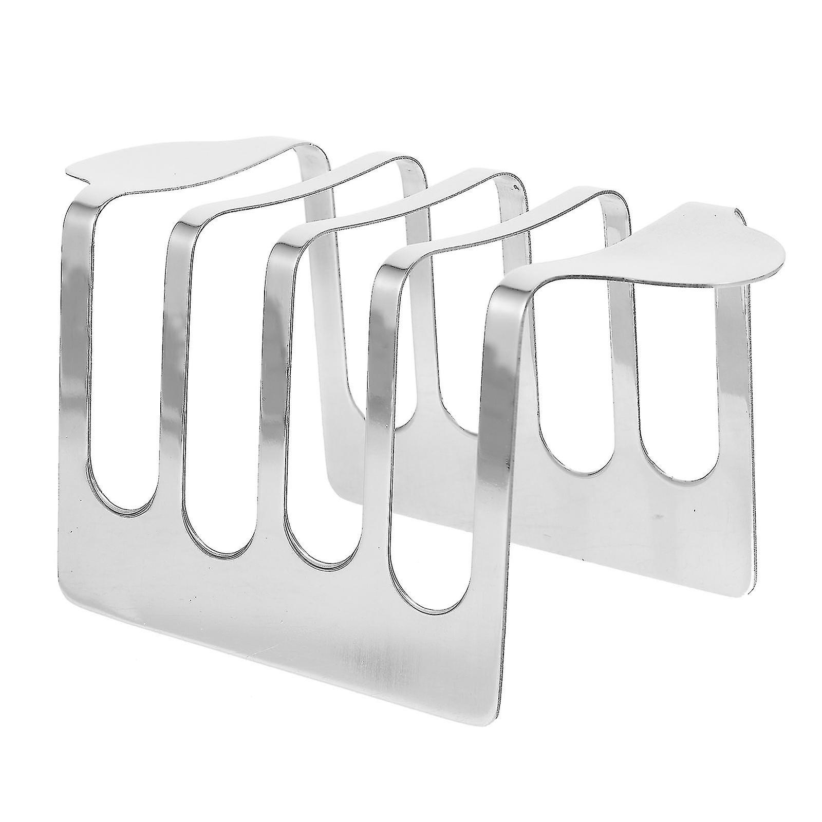 1pc Bread Stand Display Rack Bread Slice Storage Rack Breakfast Supply (silver)