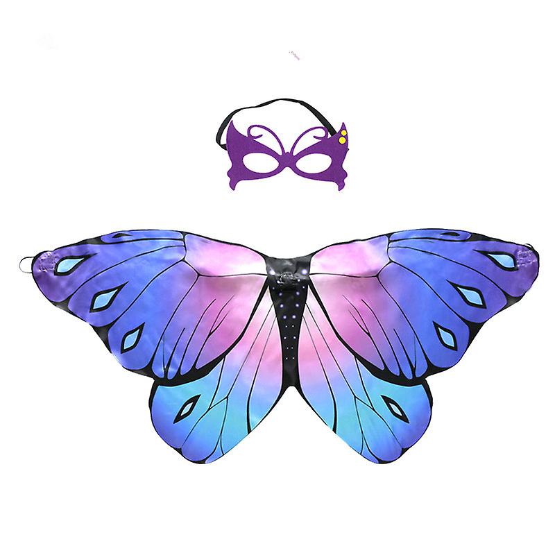 Halloween Kids Butterfly Wings Cape Show Cosplay Costume