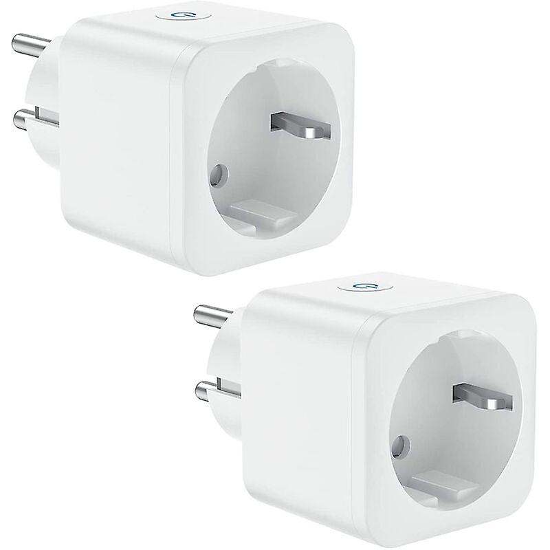 WiFi-Steckdose, 16A 3680W Smart Plug, Kompatibel mit Alexa Google Home, mit Sprachsteuerung und Fernbedienung, Timer-Steckdose mit Timer-Funktion 