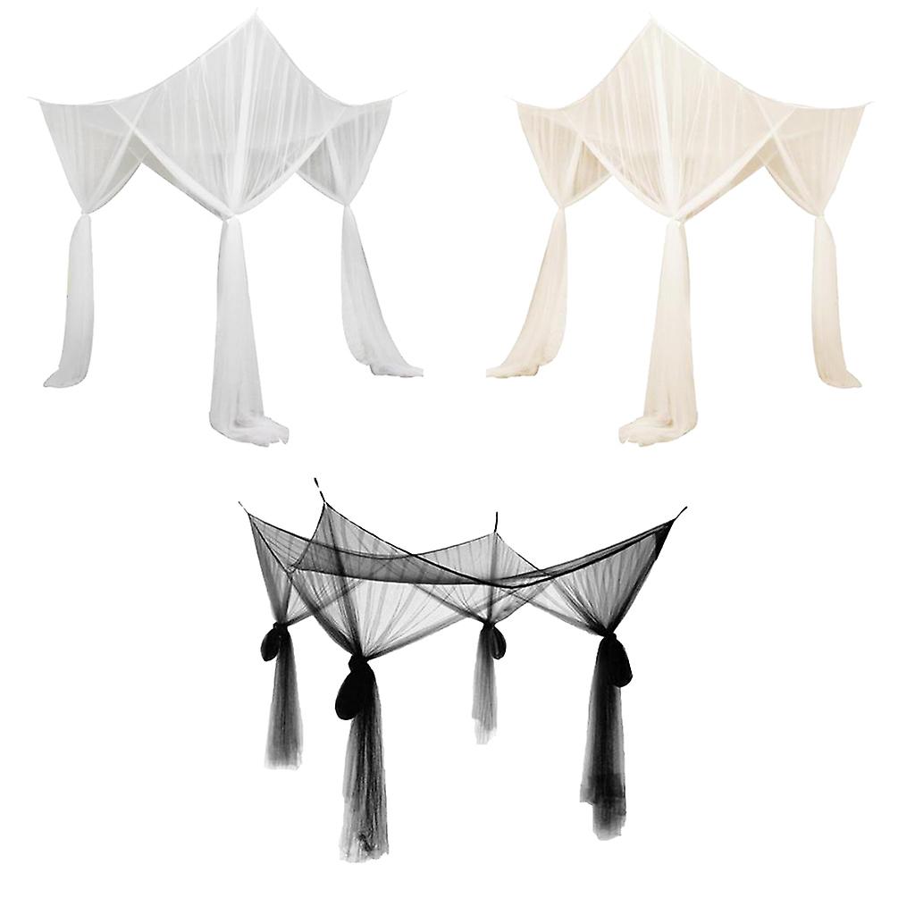 3pcs 4 Corner Post Bed Canopy   Net Bedroom Hanging Bed Valance