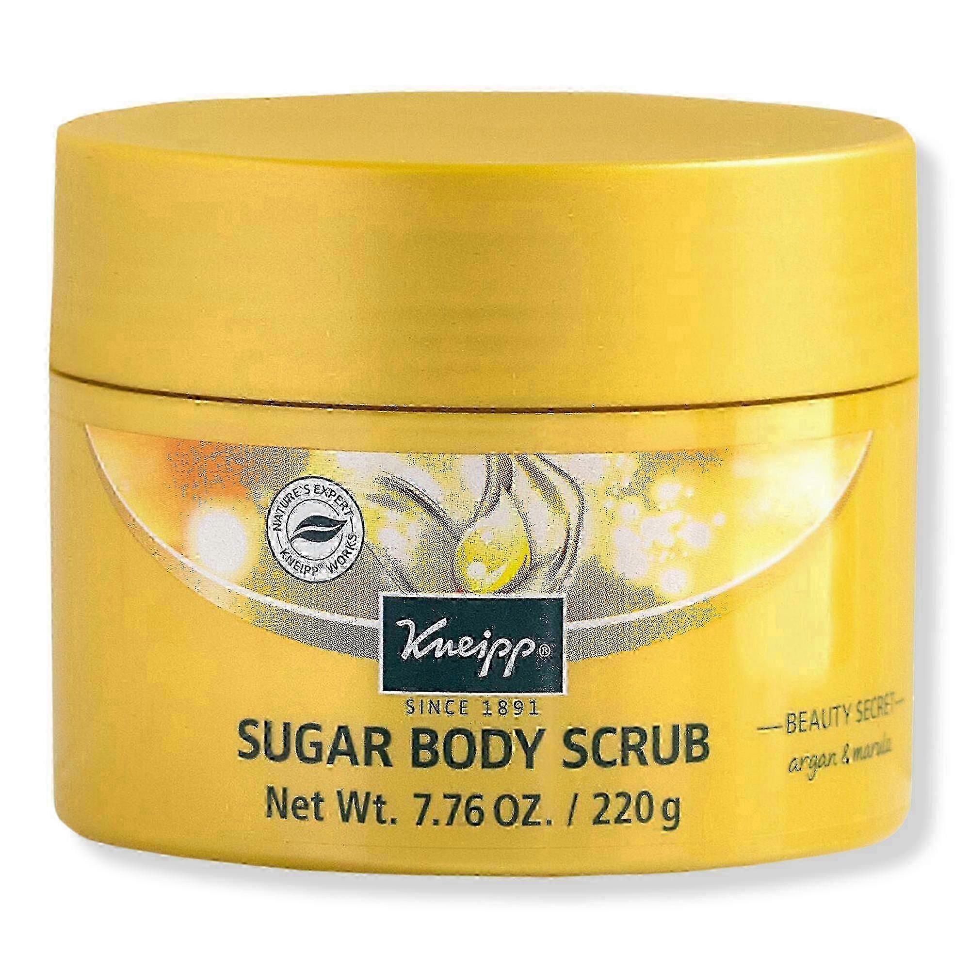 Kneipp Beauty Secret 摩洛哥坚果油和马鲁拉果仁去角质糖身体磨砂膏，7.7 盎司
