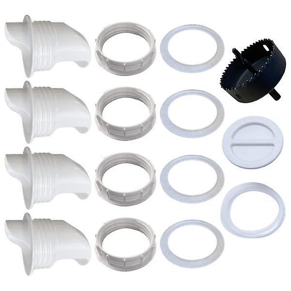 2xチキンフィーダーポートDIY家禽重力フィーダーキットトラフダックピジョン用