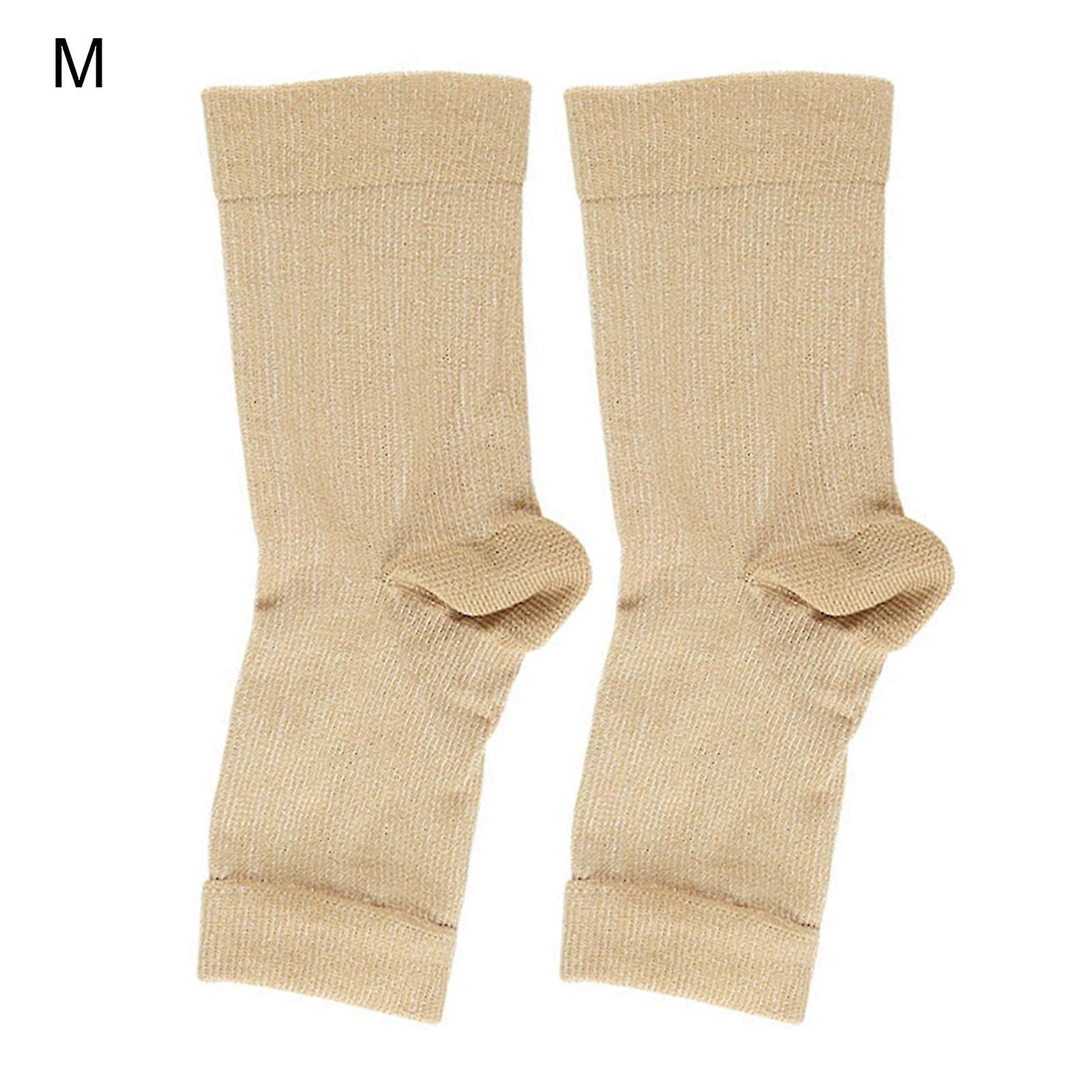1 Pair Plantar Fasciitis Socks Arch Support Soft Breathable Nylon High Elastic Compression Foot Sleeve For Men