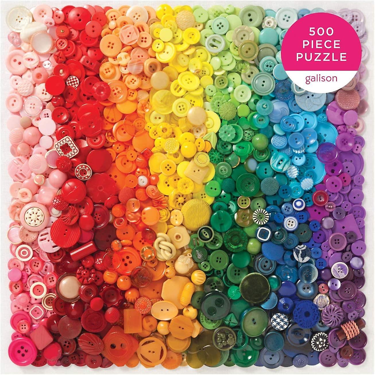 Galison Rainbow Buttons Jigsaw Puzzle (500 Pieces)