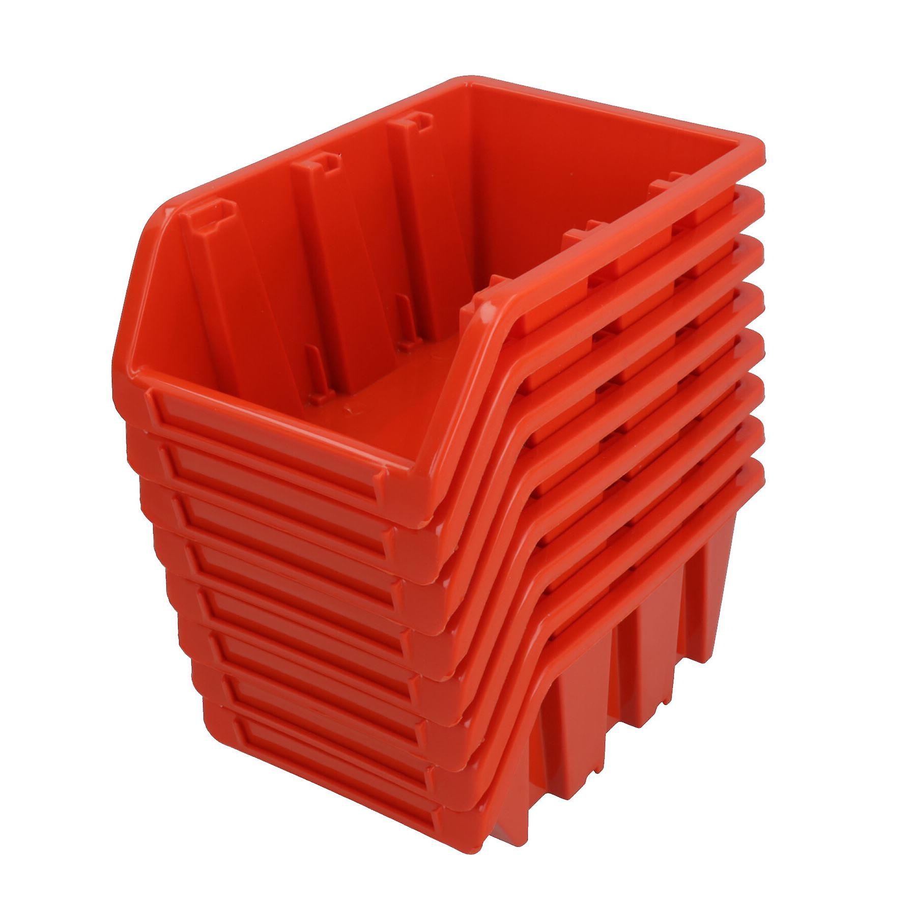 Stacking Bin Boxes Wall or Stack for Garage Workshop Storage 165 x 105 x 75 8pc