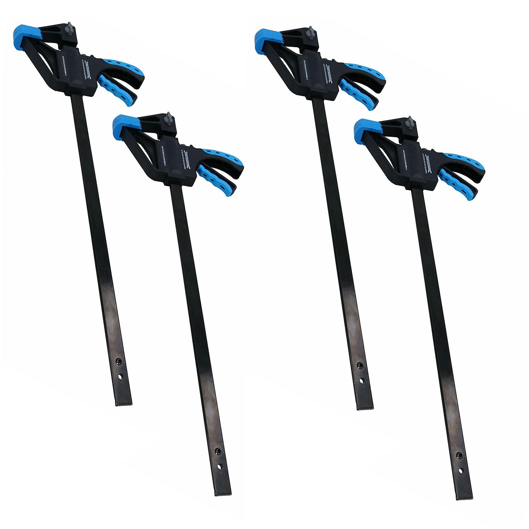 4 x 450mm Quick Release Ratchet Clamp Spreader Bar Grip Carpentry Heavy Duty