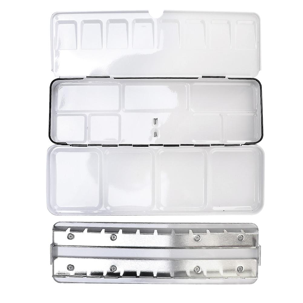Tinplate Watercolor Box Black Anti Skid 24 Colors Painting Solid Pigment Case Painting Supply