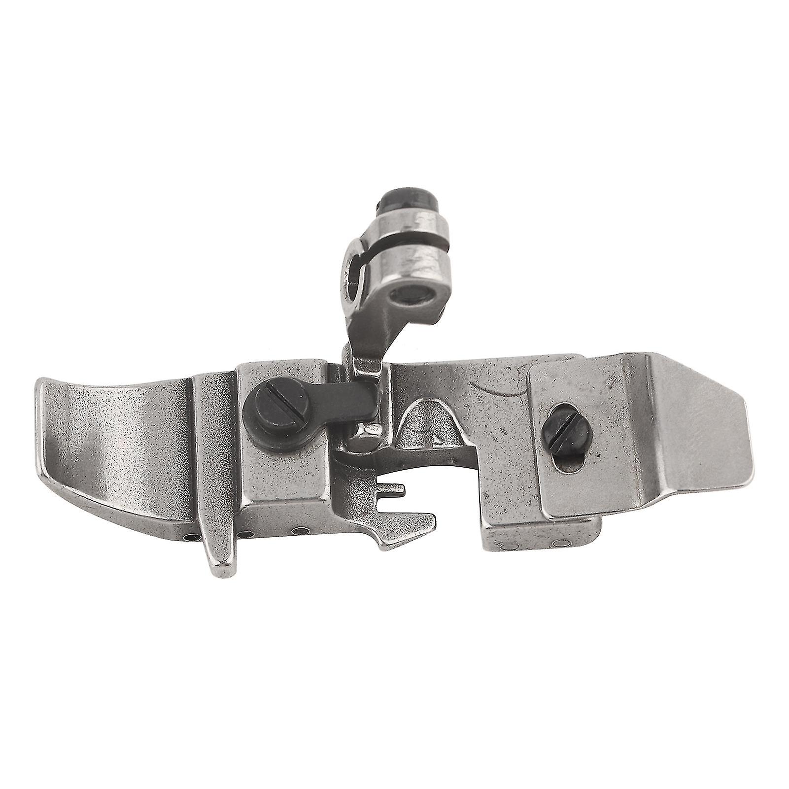 Durable and rustproof 4-thread presser foot for SIRUBA 747 sewing machine.