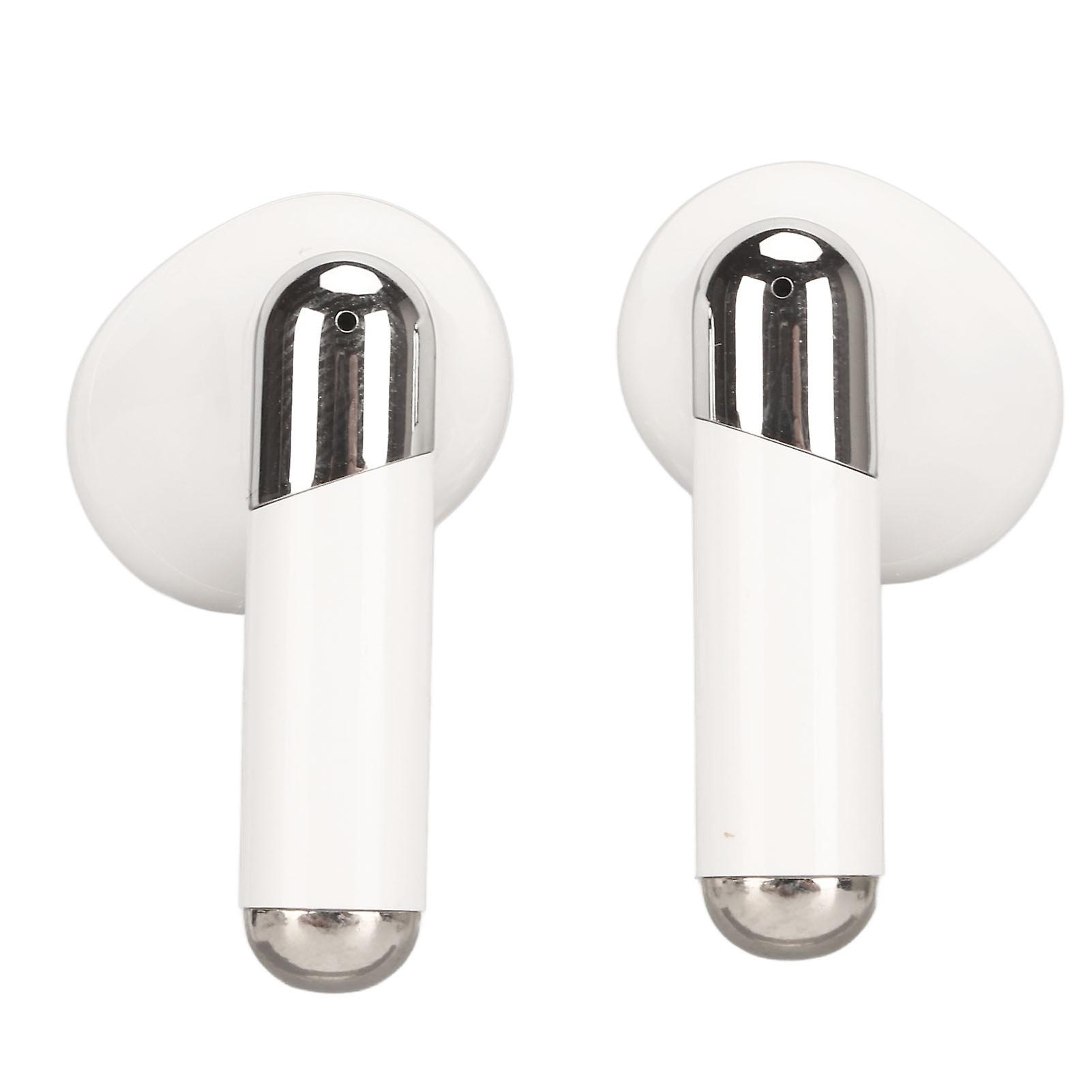 BT5.3 Translation Headset 144 Languages Instant Voice Language Translator Earphone for Business Travel Learning White 