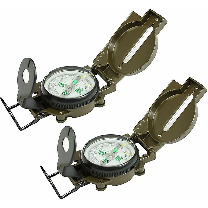 Portable Waterproof Multifunction Compass for Mountaineering, Camping - Green